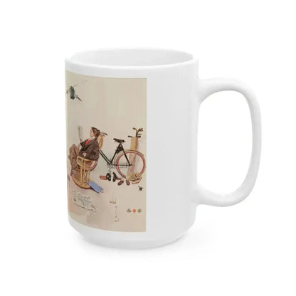 A Valentine Delivery, story illustration - White Coffee Mug - Go Mug Yourself