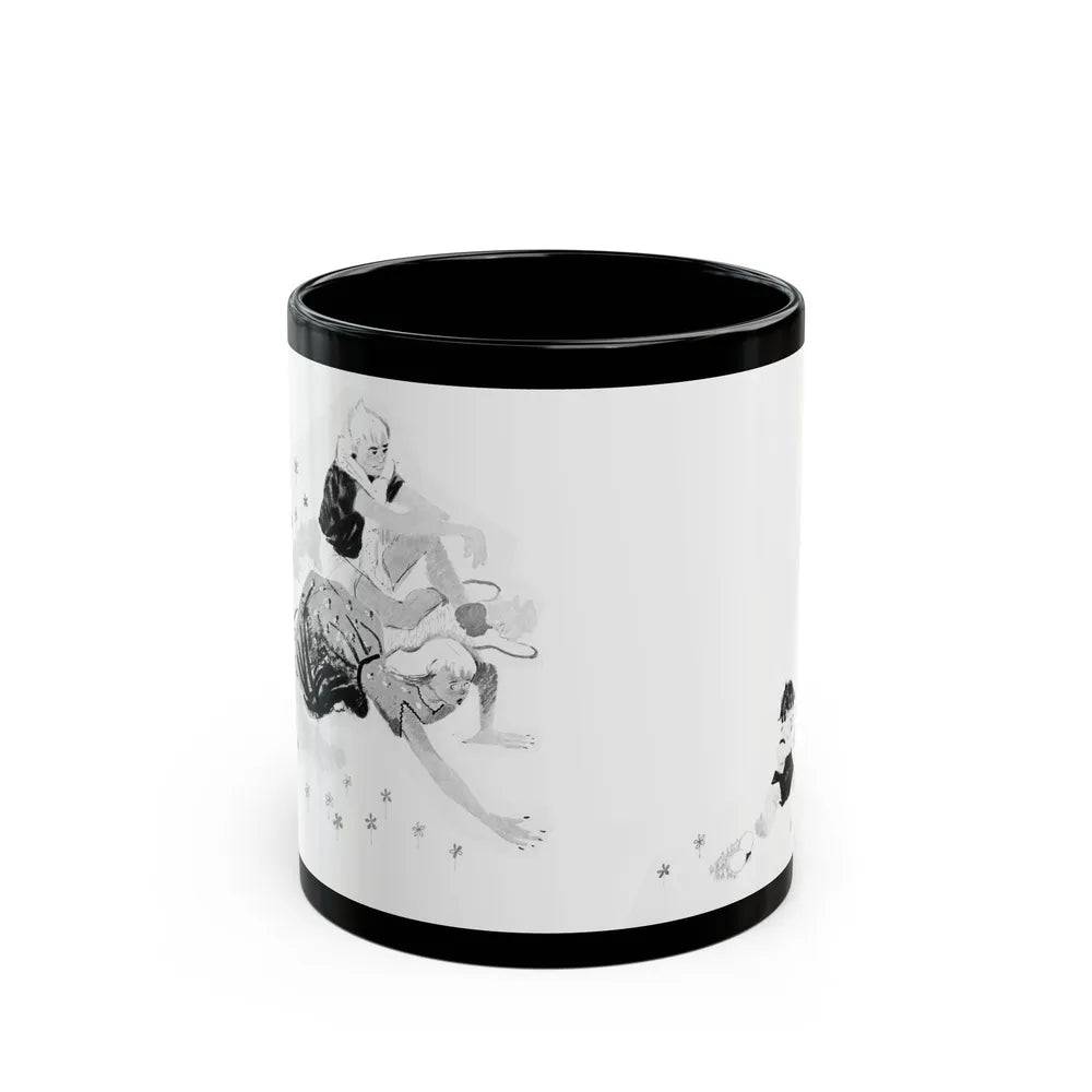 A very weighty question, Calling All Girls, August 1948 - Black Coffee Mug-11oz-Go Mug Yourself