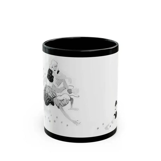 A very weighty question, Calling All Girls, August 1948 - Black Coffee Mug 11oz - Go Mug Yourself