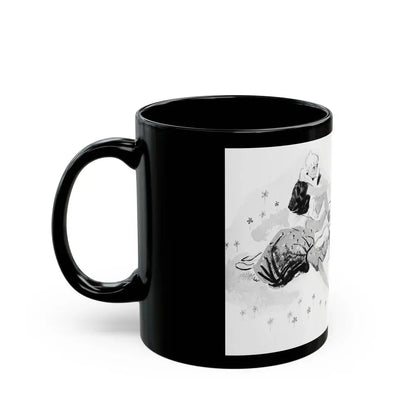 A very weighty question, Calling All Girls, August 1948 - Black Coffee Mug - Go Mug Yourself
