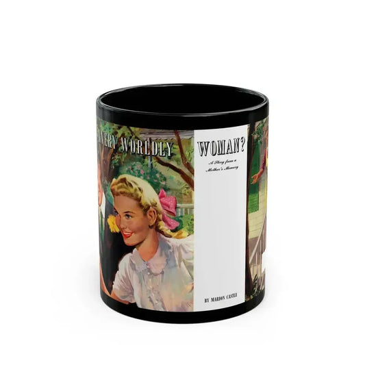 A Very Wordly Woman (1), Life Story magazine, May 1944 - Black Coffee Mug 11oz - Go Mug Yourself