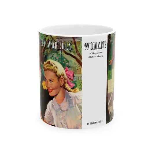 A Very Wordly Woman (1), Life Story magazine, May 1944 - White Coffee Mug 11oz - Go Mug Yourself