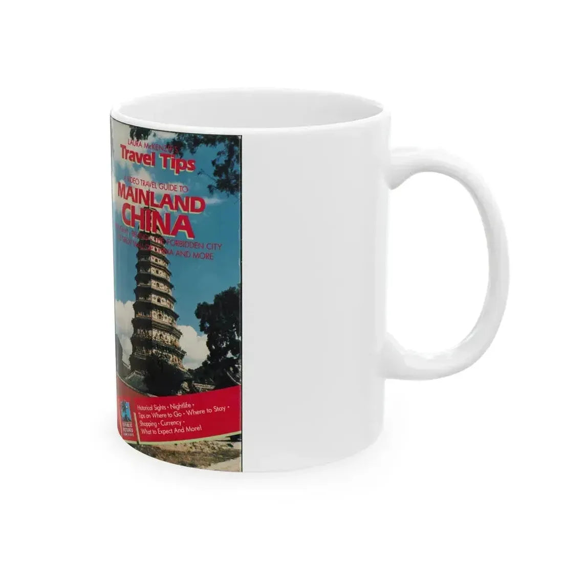 A VIDEO TRAVEL GUIDE TO MAINELAND CHINA (VHS COVER) - White Coffee Mug - Go Mug Yourself