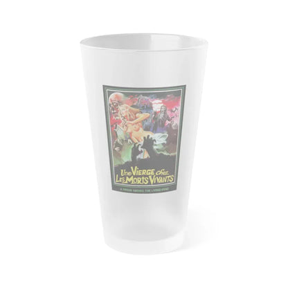 A VIRGIN AMONG THE LIVING DEAD 1973 Movie Poster - Frosted Pint Glass 16oz Default Title - Go Mug Yourself