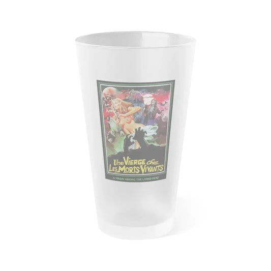 A VIRGIN AMONG THE LIVING DEAD 1973 Movie Poster - Frosted Pint Glass 16oz Default Title - Go Mug Yourself