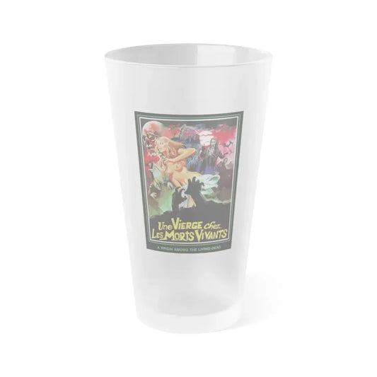 A VIRGIN AMONG THE LIVING DEAD 1973 Movie Poster - Frosted Pint Glass 16oz Default Title - Go Mug Yourself