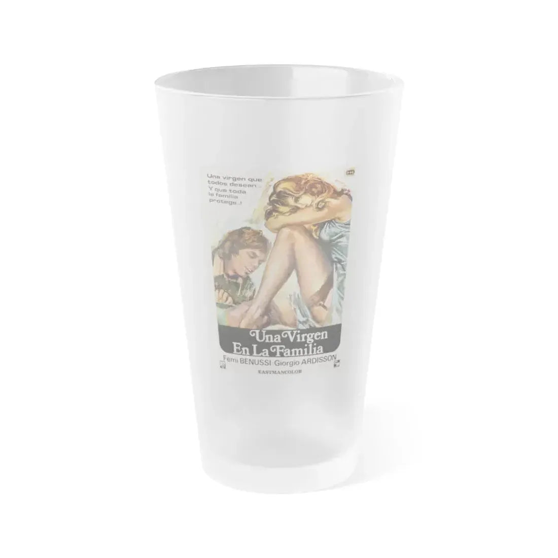 A VIRGIN IN THE FAMILY 1975 Movie Poster - Frosted Pint Glass 16oz Default Title - Go Mug Yourself