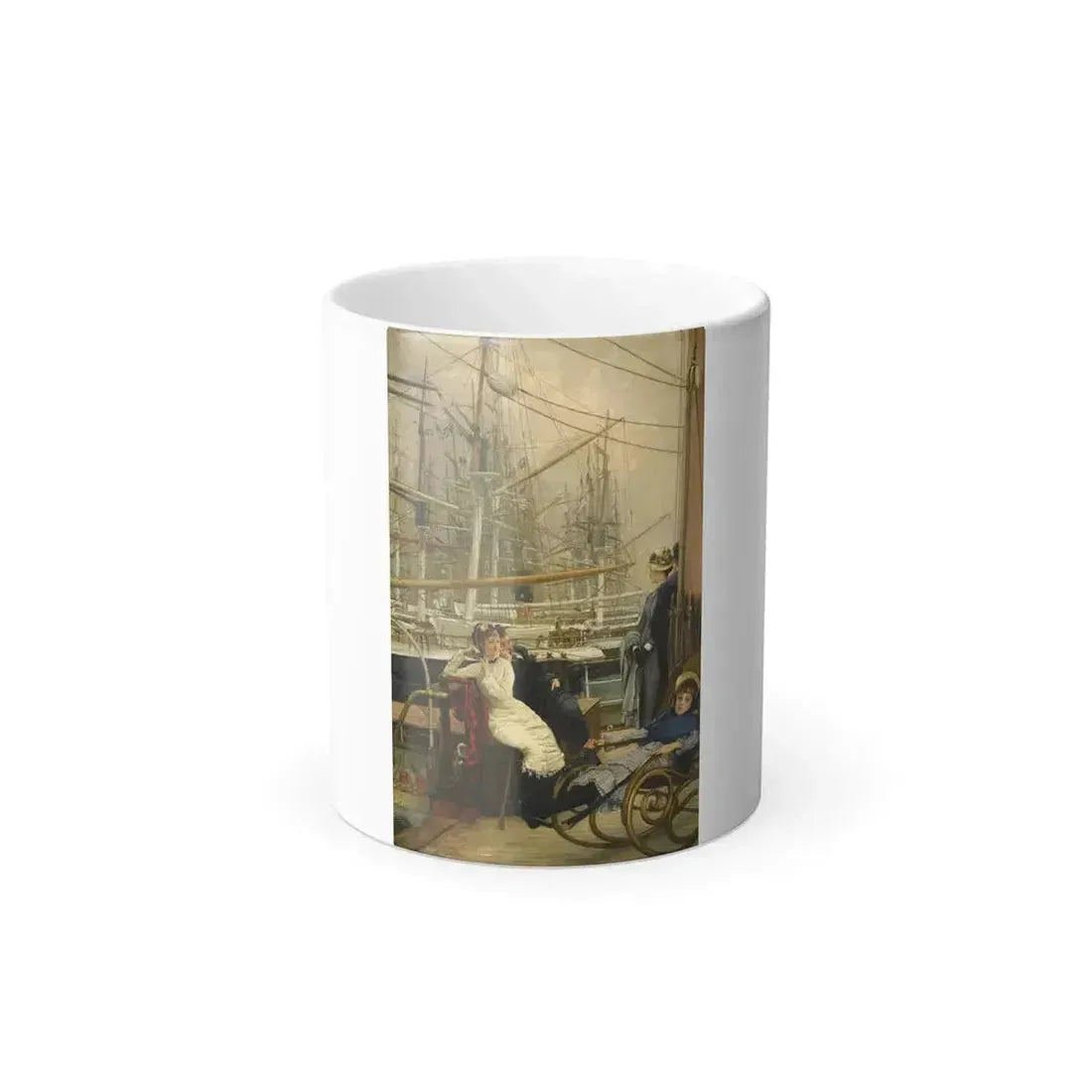 A Visit to the Yacht (1873), by James Tissot Oil on canvas - Color Changing Mug 11oz 11oz - Go Mug Yourself