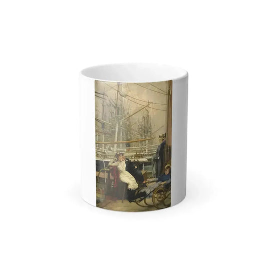 A Visit to the Yacht (1873), by James Tissot Oil on canvas - Color Changing Mug 11oz 11oz - Go Mug Yourself