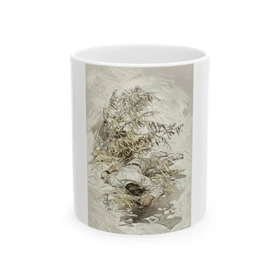 A Voice in the Rice interior book illustration, 1910 - White Coffee Mug 11oz - Go Mug Yourself