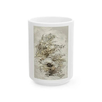 A Voice in the Rice interior book illustration, 1910 - White Coffee Mug 15oz - Go Mug Yourself