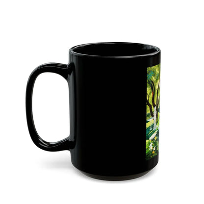 A Walk in the Garden - Black Coffee Mug-Go Mug Yourself