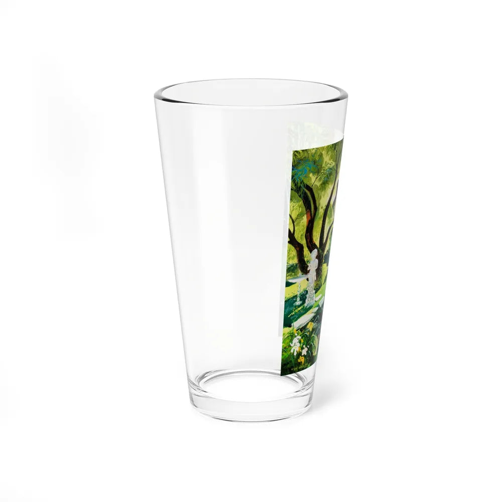 A Walk in the Garden (Magazine Illustration) Pint Glass 16oz-Go Mug Yourself