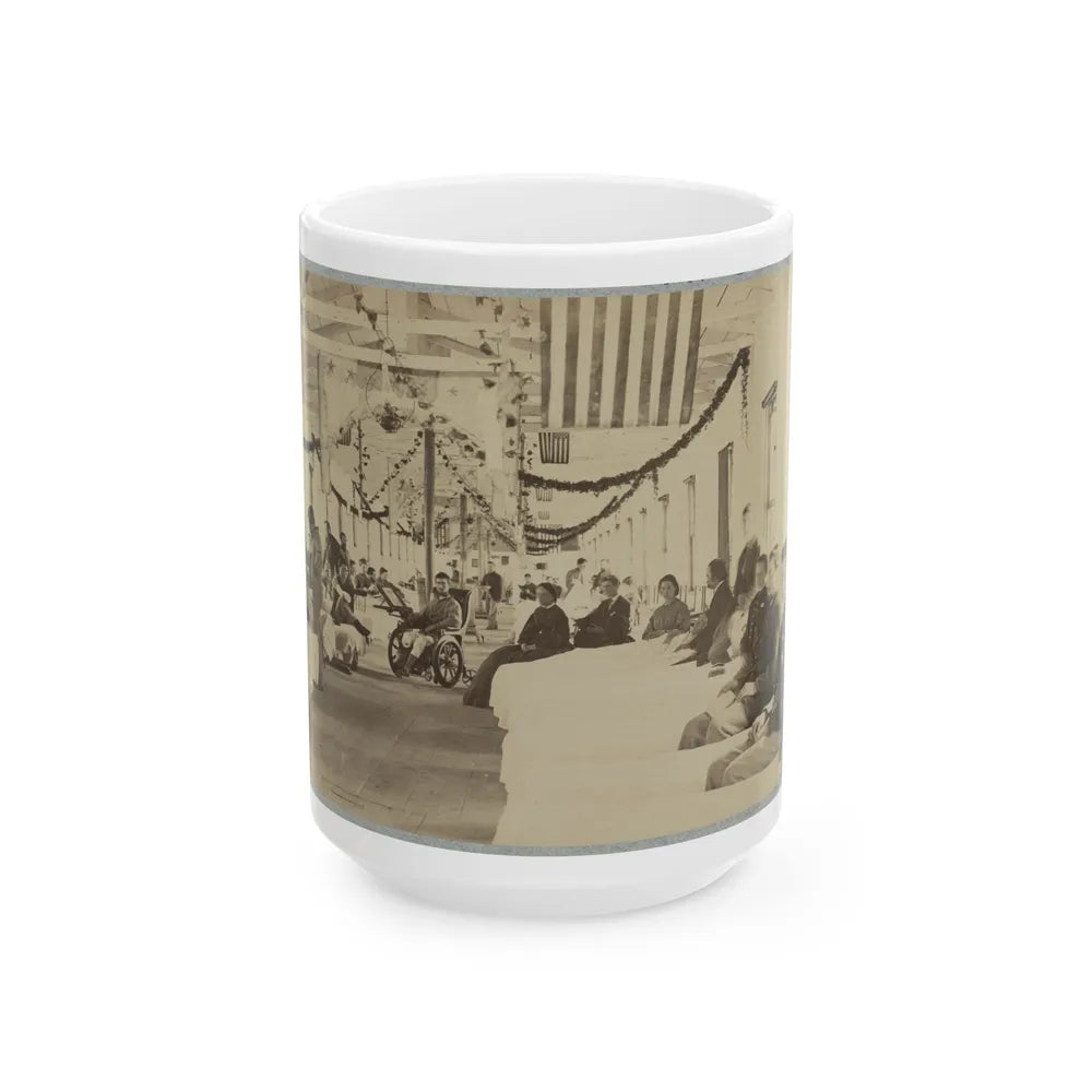 A Ward In Armory Square Hospital, Washington, D.C. (U.S. Civil War) White Coffee Mug-15oz-Go Mug Yourself