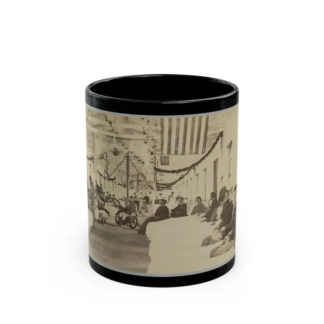 A Ward In Armory Square Hospital, Washington, D.C. (U.S. Civil War) Black Coffee Mug 11oz - Go Mug Yourself