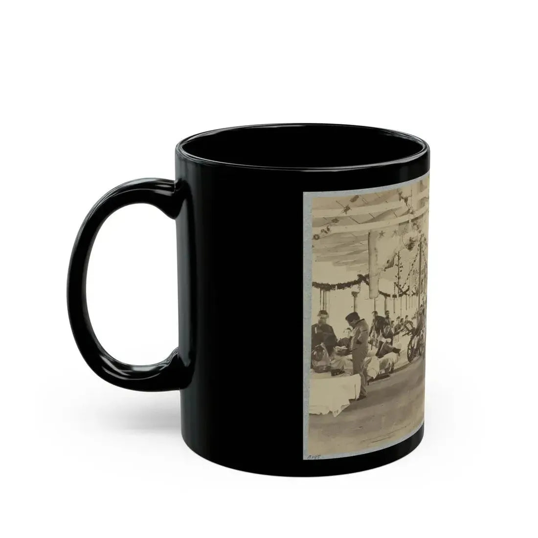 A Ward In Armory Square Hospital, Washington, D.C. (U.S. Civil War) Black Coffee Mug - Go Mug Yourself