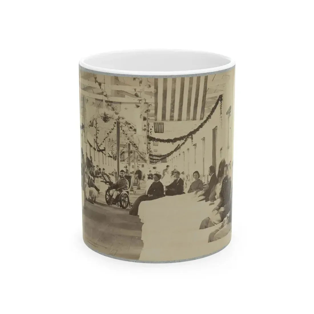 A Ward In Armory Square Hospital, Washington, D.C. (U.S. Civil War) White Coffee Mug 11oz - Go Mug Yourself
