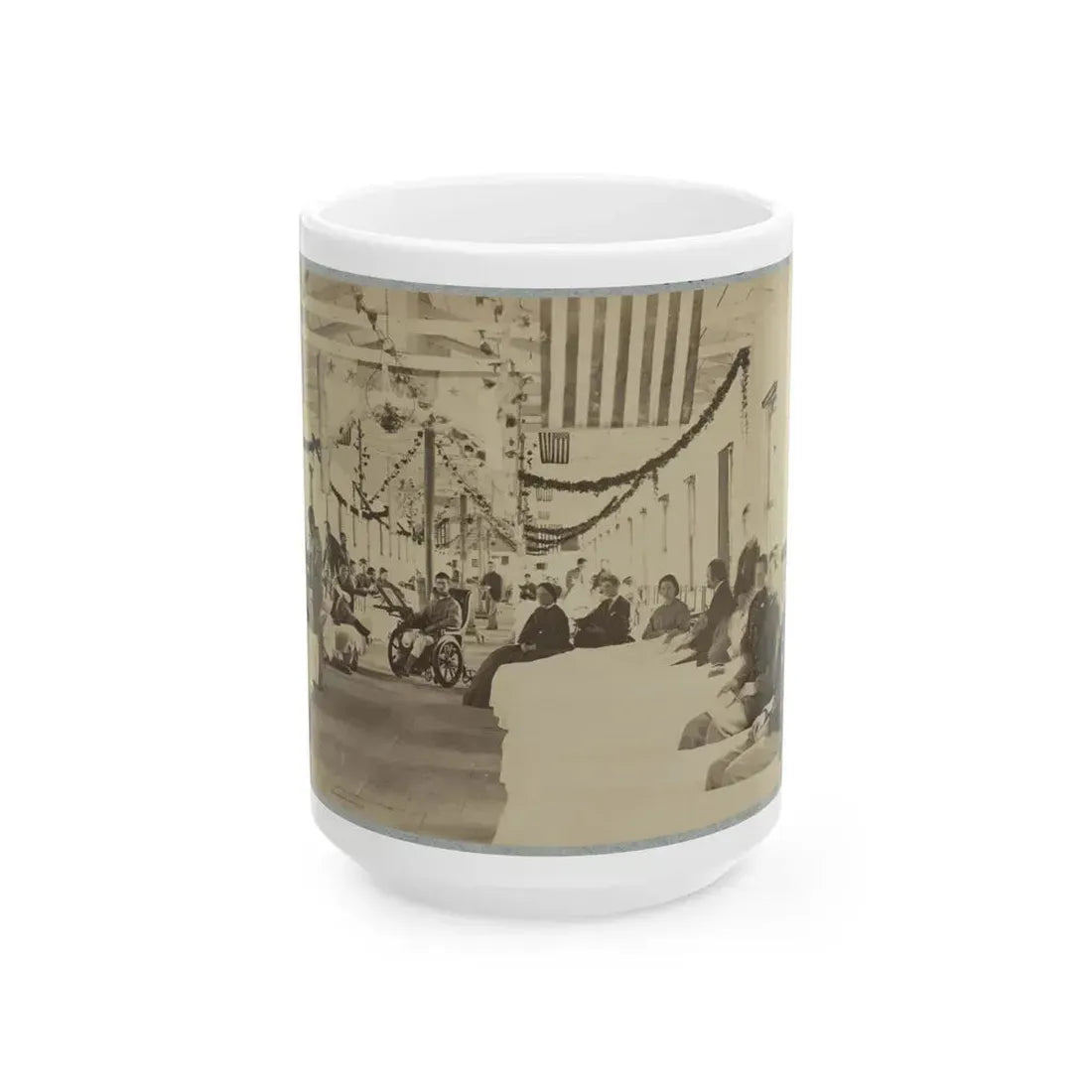 A Ward In Armory Square Hospital, Washington, D.C. (U.S. Civil War) White Coffee Mug 15oz - Go Mug Yourself