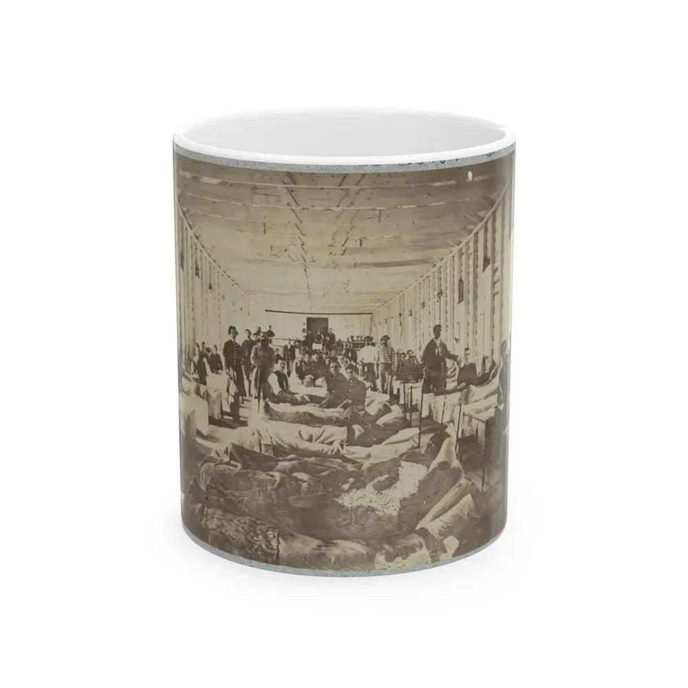 A Ward In Hospital At Convalescent Camp Near Alexandria, Va. (U.S. Civil War) White Coffee Mug 11oz - Go Mug Yourself