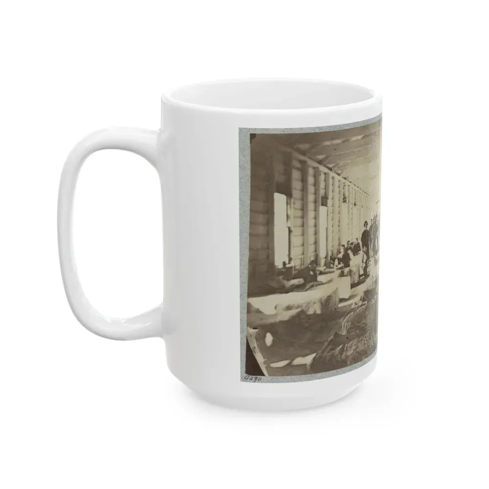 A Ward In Hospital At Convalescent Camp Near Alexandria, Va. (U.S. Civil War) White Coffee Mug - Go Mug Yourself