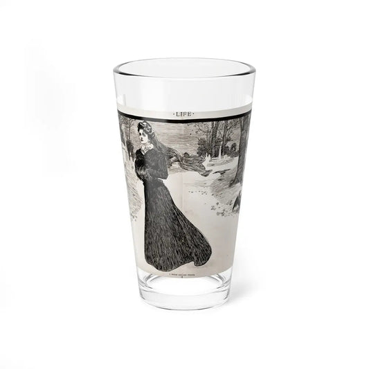 A Widow and Her Friends, Part III, Life magazine, October 18, 1900 (Magazine Illustration) Pint Glass 16oz-16oz-Go Mug Yourself