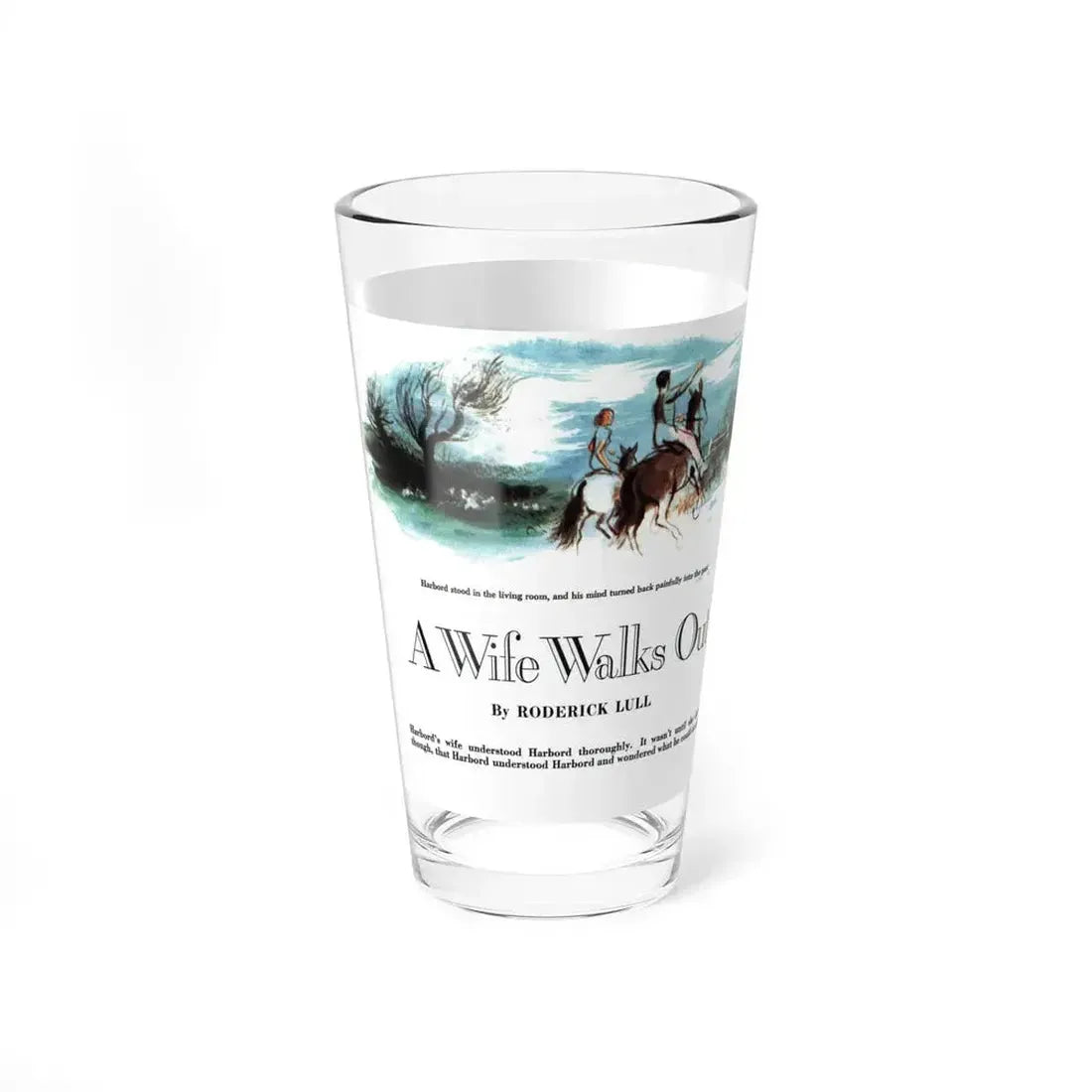 A Wife Walks Out (1), Collier's, April 23, 1949 (Magazine Illustration) Pint Glass 16oz - Go Mug Yourself