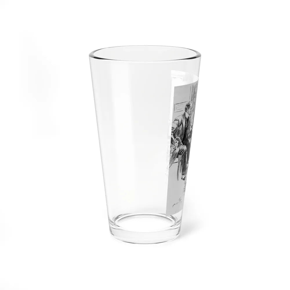 A Wild Remark, Puck magazine interior, 1894 (Magazine Illustration) Pint Glass 16oz-Go Mug Yourself