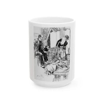 A Wild Remark, Puck magazine interior, 1894 - White Coffee Mug 15oz - Go Mug Yourself