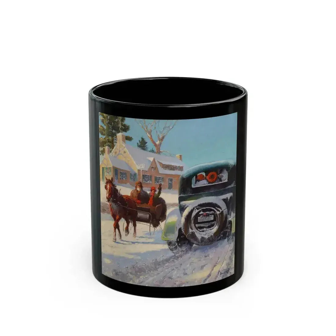 A Winter's Ride - Black Coffee Mug 11oz - Go Mug Yourself