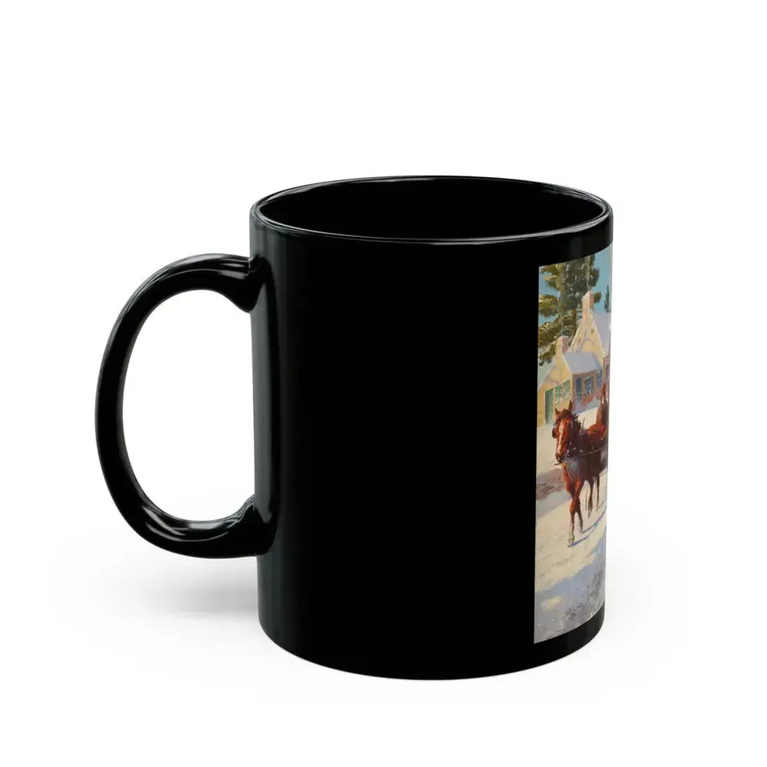 A Winter's Ride - Black Coffee Mug - Go Mug Yourself