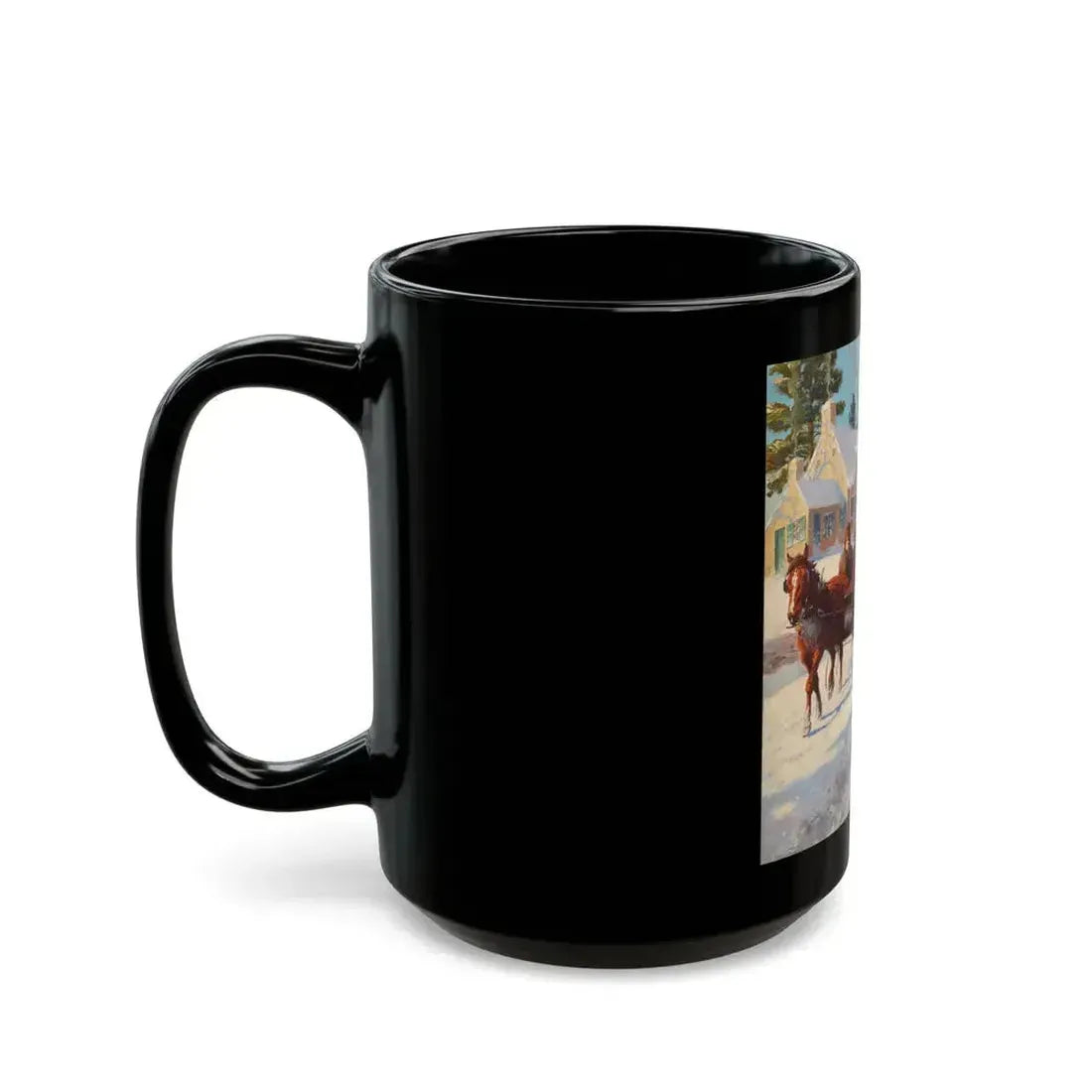 A Winter's Ride - Black Coffee Mug - Go Mug Yourself