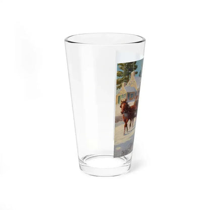 A Winter's Ride (Magazine Illustration) Pint Glass 16oz - Go Mug Yourself