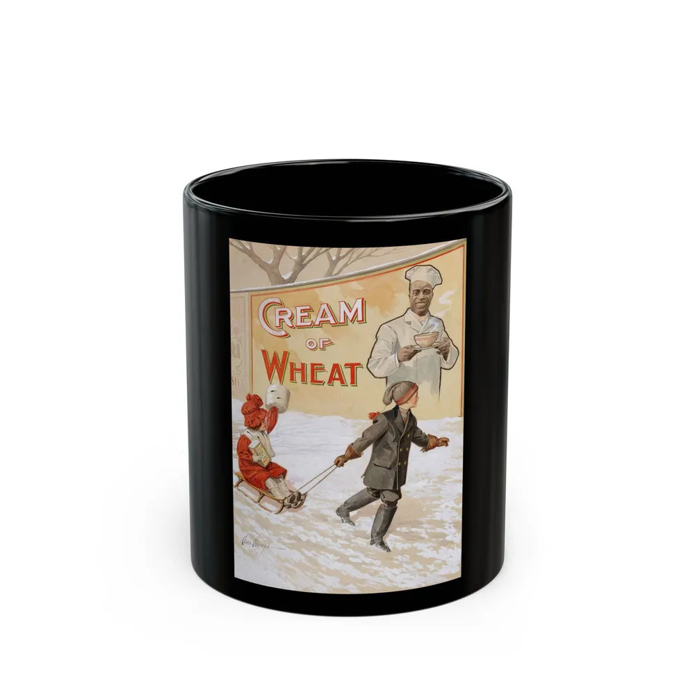 A Winter Scene, Cream of Wheat ad illustration, 1911 - Black Coffee Mug-11oz-Go Mug Yourself