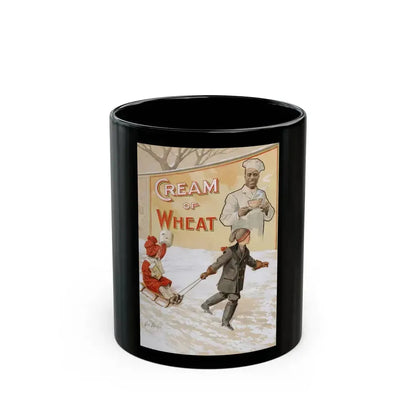 A Winter Scene, Cream of Wheat ad illustration, 1911 - Black Coffee Mug 11oz - Go Mug Yourself