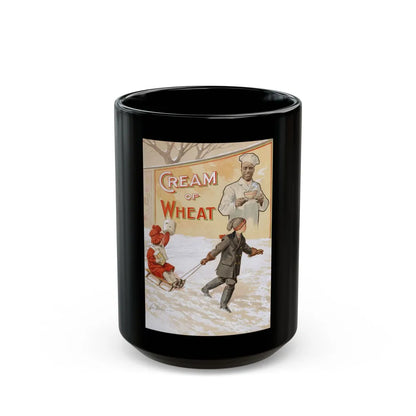 A Winter Scene, Cream of Wheat ad illustration, 1911 - Black Coffee Mug-15oz-Go Mug Yourself