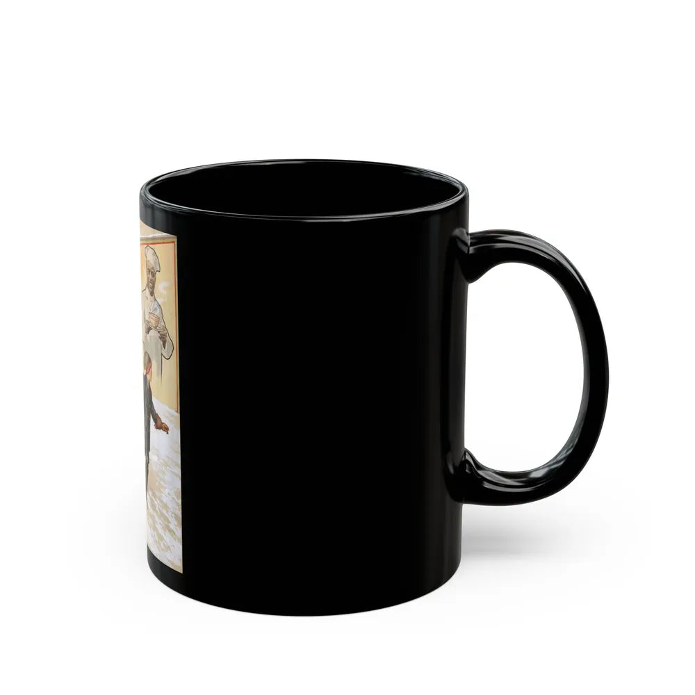 A Winter Scene, Cream of Wheat ad illustration, 1911 - Black Coffee Mug-Go Mug Yourself