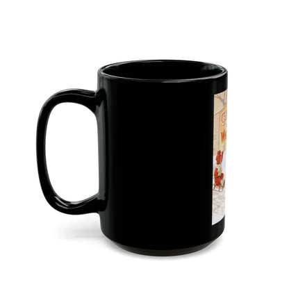 A Winter Scene, Cream of Wheat ad illustration, 1911 - Black Coffee Mug-Go Mug Yourself