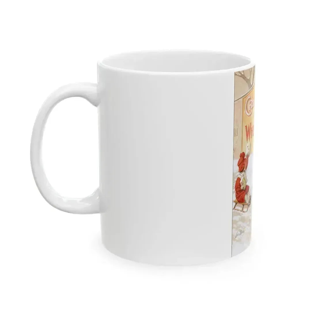 A Winter Scene, Cream of Wheat ad illustration, 1911 - White Coffee Mug - Go Mug Yourself