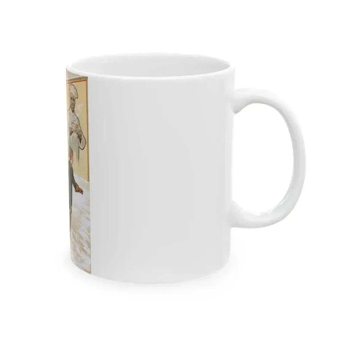 A Winter Scene, Cream of Wheat ad illustration, 1911 - White Coffee Mug - Go Mug Yourself