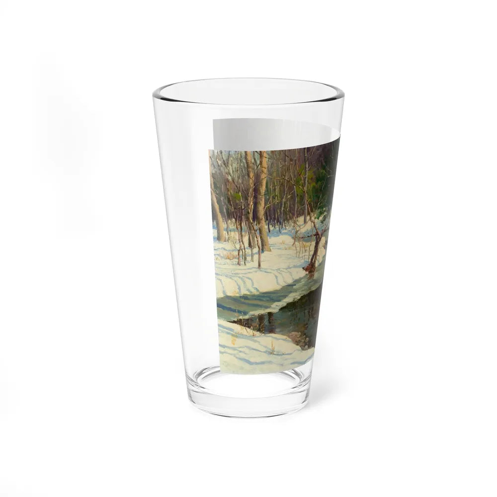 A Winter Stream (Magazine Illustration) Pint Glass 16oz-Go Mug Yourself