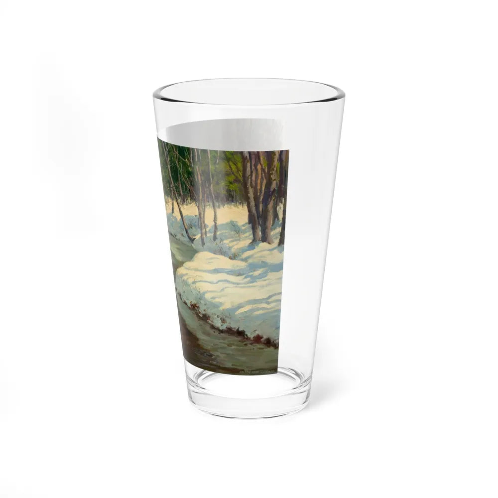 A Winter Stream (Magazine Illustration) Pint Glass 16oz-Go Mug Yourself