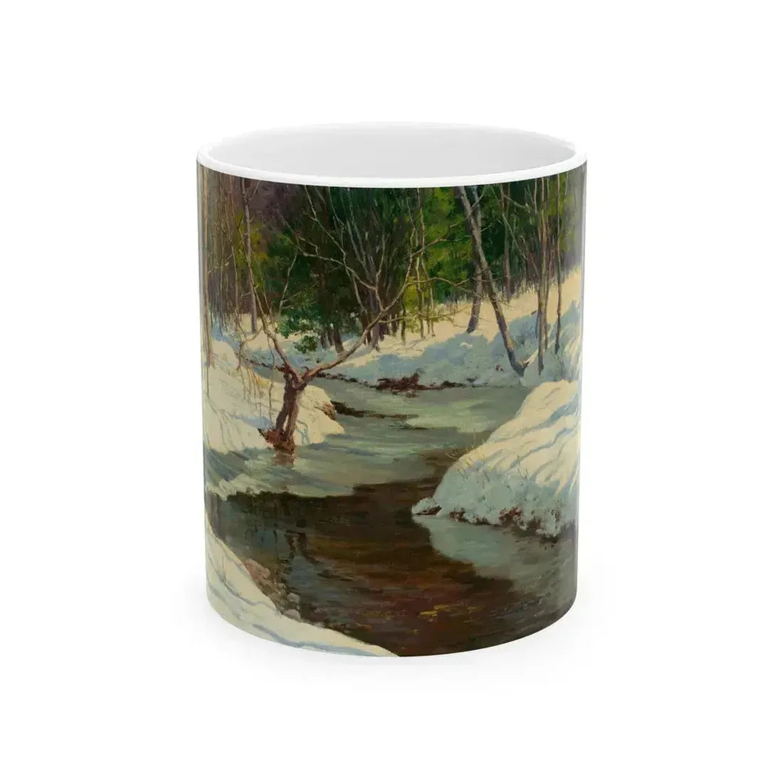 A Winter Stream - White Coffee Mug 11oz - Go Mug Yourself