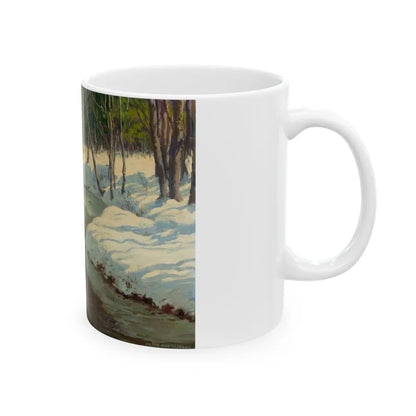 A Winter Stream - White Coffee Mug-Go Mug Yourself