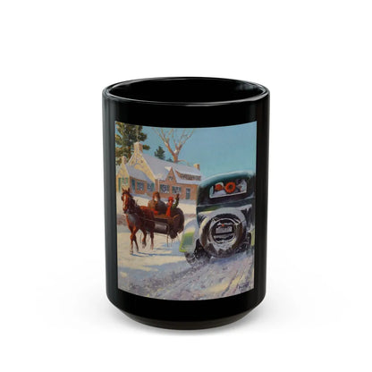 A Winter's Ride - Black Coffee Mug-15oz-Go Mug Yourself