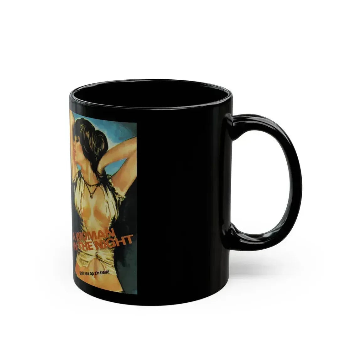 A WOMAN IN THE NIGHT (VHS COVER) - Black Coffee Mug - Go Mug Yourself