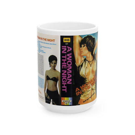 A WOMAN IN THE NIGHT (VHS COVER) - White Coffee Mug-15oz-Go Mug Yourself