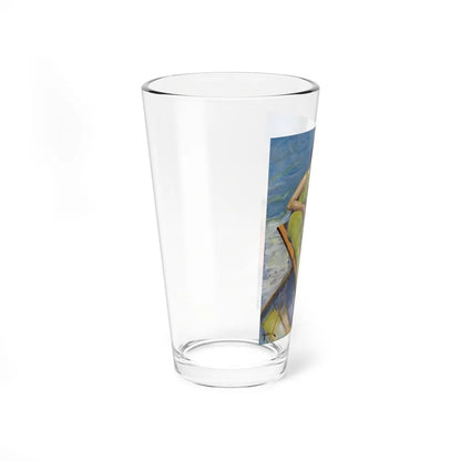 A Woman Sailing, illustration, 1914 (Magazine Illustration) Pint Glass 16oz-Go Mug Yourself