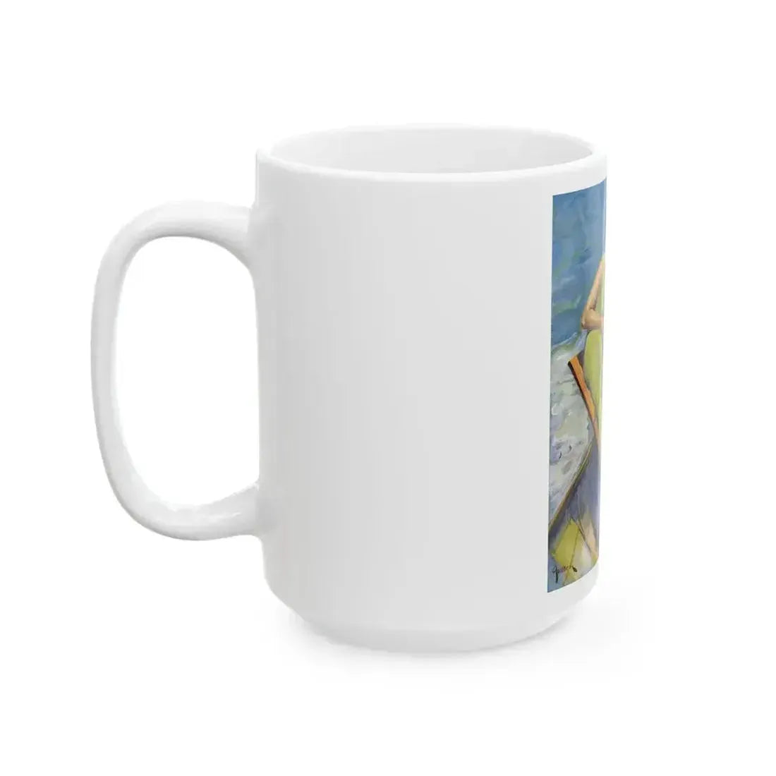 A Woman Sailing, illustration, 1914 - White Coffee Mug - Go Mug Yourself