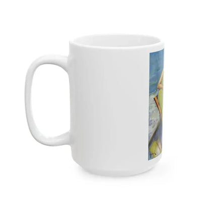 A Woman Sailing, illustration, 1914 - White Coffee Mug - Go Mug Yourself