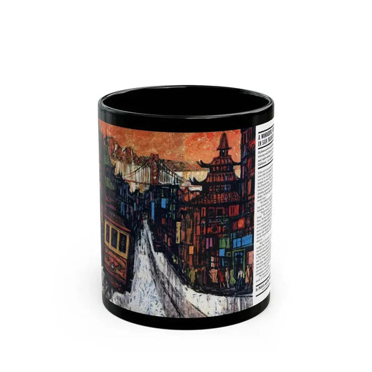 A Wonderful Week in San Francisco, Redbook, January 1961 - Black Coffee Mug 11oz - Go Mug Yourself